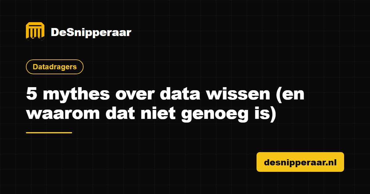 Harde schijf en telefoon die gewist lijken maar nog gegevens bevatten, klaar voor vernietiging