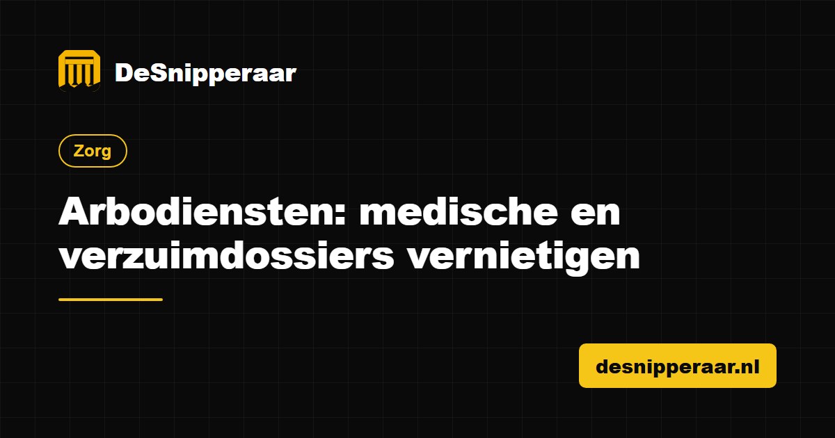 Medische en verzuimdossiers van een arbodienst klaar voor vertrouwelijke vernietiging