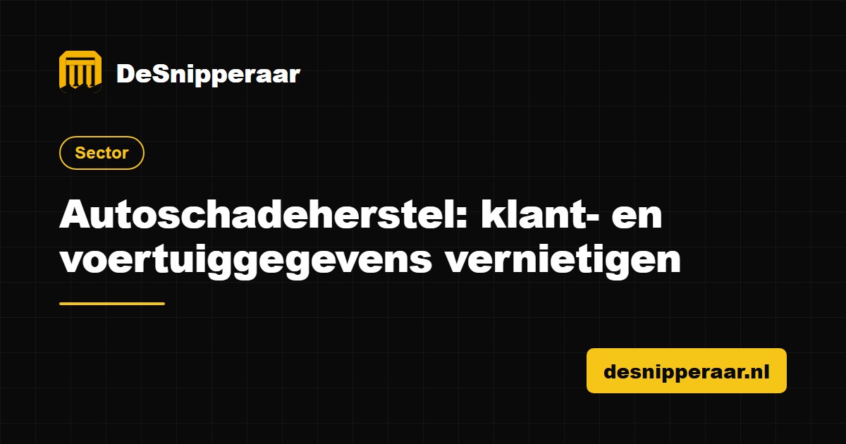 Schadedossiers en klantgegevens van een autoschadeherstelbedrijf klaar voor vertrouwelijke vernietiging
