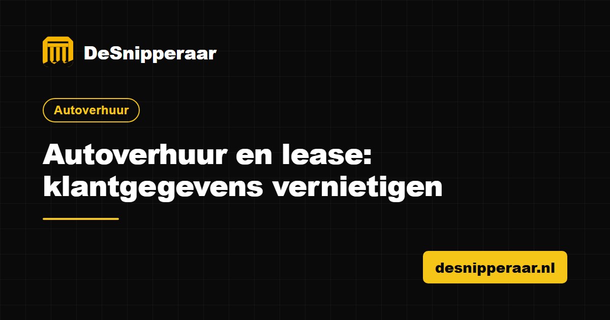 Huurcontracten en klantdossiers van een autoverhuurbedrijf klaar voor vertrouwelijke vernietiging