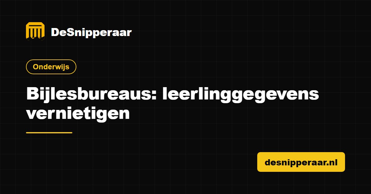 Leerlinggegevens en voortgangsrapporten van een bijlesbureau klaar voor vertrouwelijke vernietiging