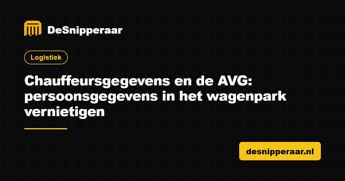 Chauffeursgegevens en de AVG in het wagenpark