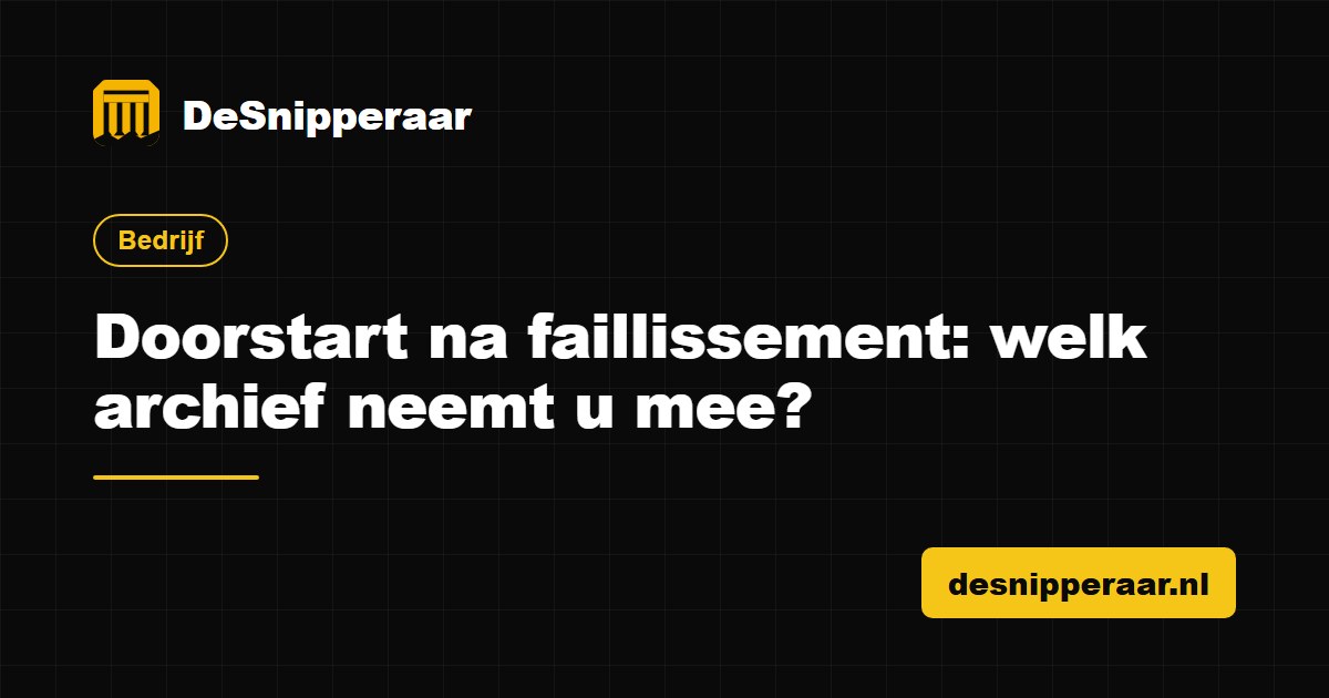 Archiefdozen en datadragers bij een doorstart na faillissement