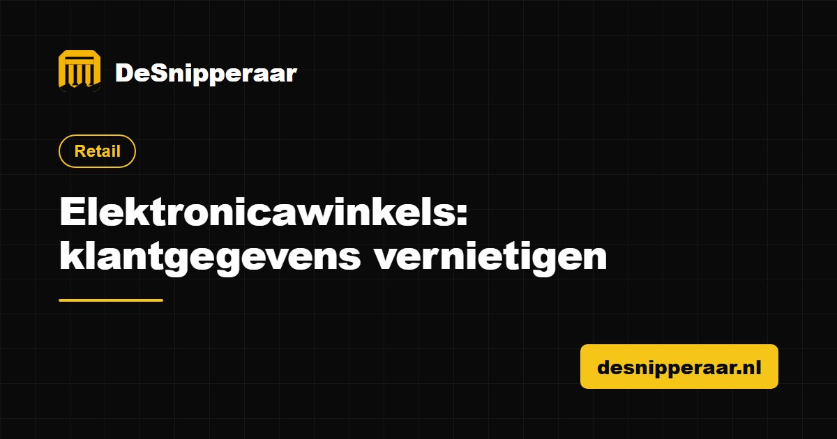 Klantdossiers en inruilapparaten van een elektronicawinkel klaar voor vertrouwelijke vernietiging