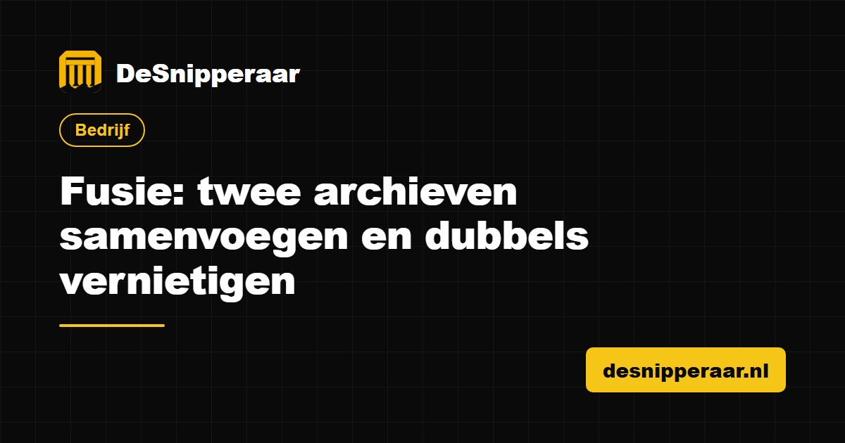 Twee archiefkasten die na een fusie worden samengevoegd