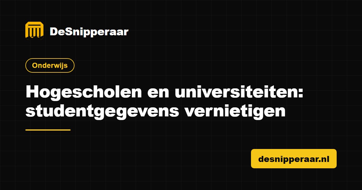Studentdossiers, tentamens en cijferlijsten van een hogeschool klaar voor vertrouwelijke vernietiging