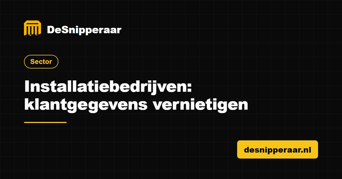 Klantdossiers, servicecontracten en installatierapporten van een installatiebedrijf klaar voor vertrouwelijke vernietiging