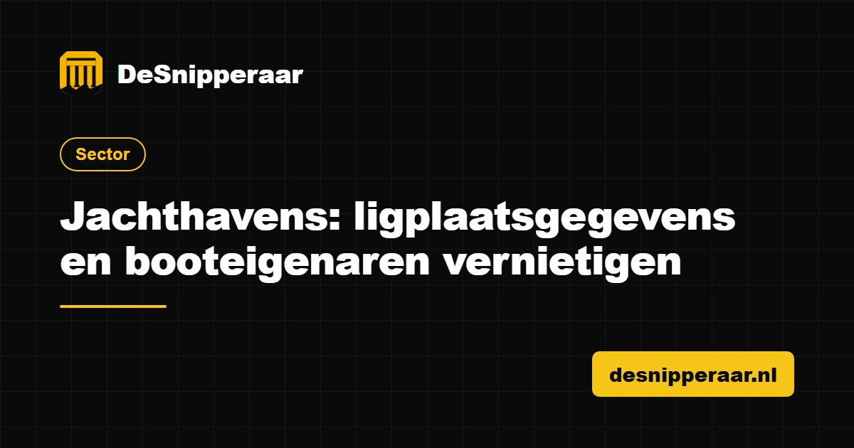 Ligplaatscontracten en gegevens van booteigenaren van een jachthaven klaar voor vertrouwelijke vernietiging