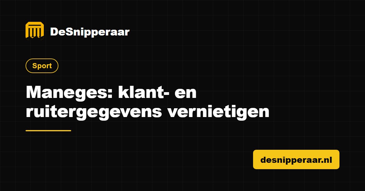 Klant- en ruitergegevens van een manege klaar voor vertrouwelijke vernietiging