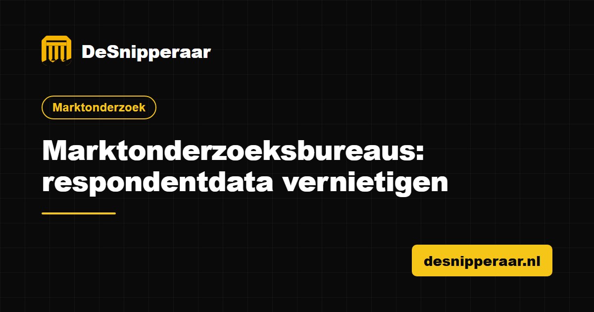Respondentdata en focusgroepopnames van een marktonderzoeksbureau klaar voor vertrouwelijke vernietiging