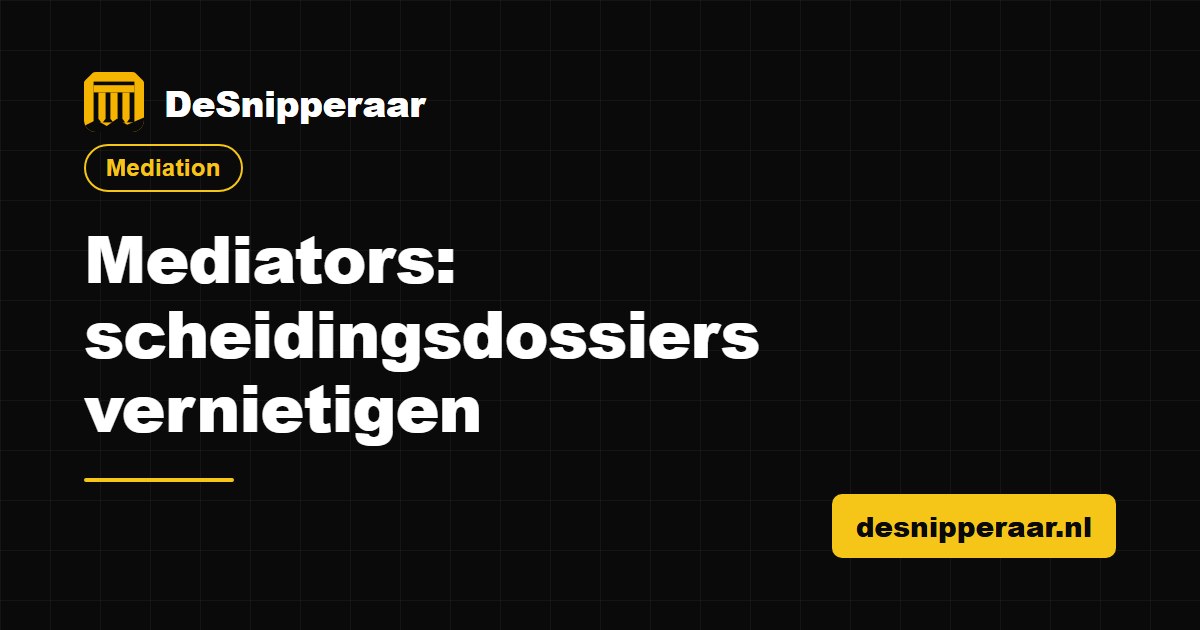Scheidings- en conflictdossiers van een mediator klaar voor vertrouwelijke vernietiging