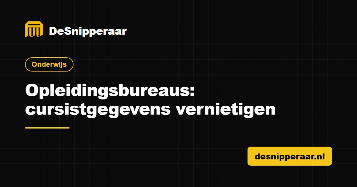 Cursistdossiers, aanwezigheidslijsten en toetsen van een opleidingsbureau klaar voor vertrouwelijke vernietiging