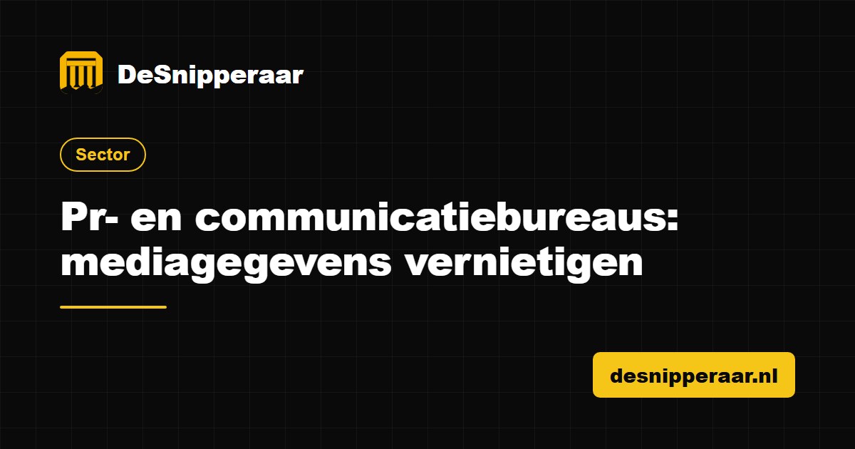 Journalistenlijsten en campagnestukken van een communicatiebureau klaar voor vertrouwelijke vernietiging