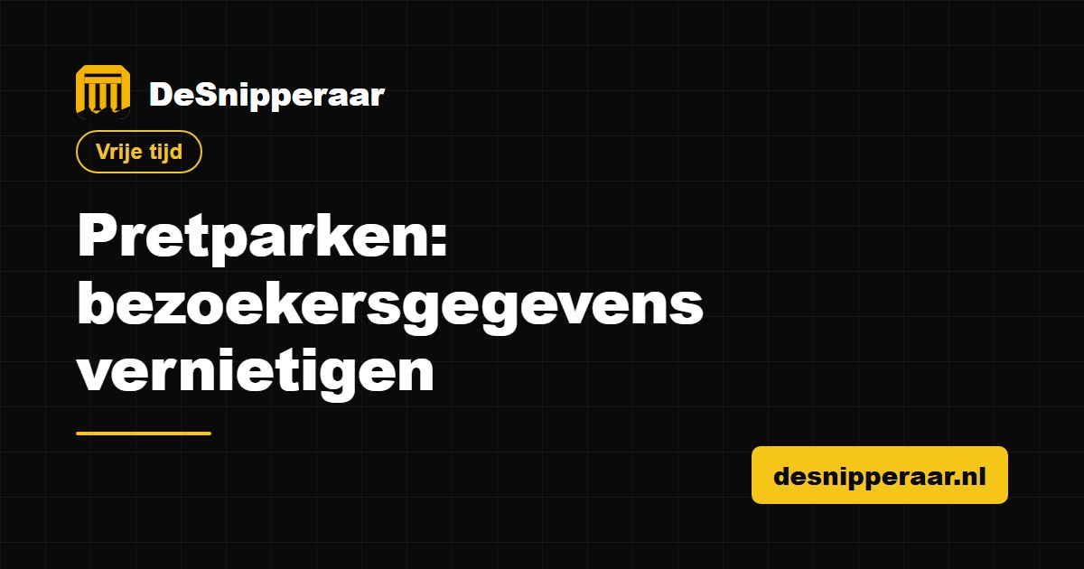 Bezoekersgegevens en seizoenkaarten van een pretpark klaar voor vertrouwelijke vernietiging