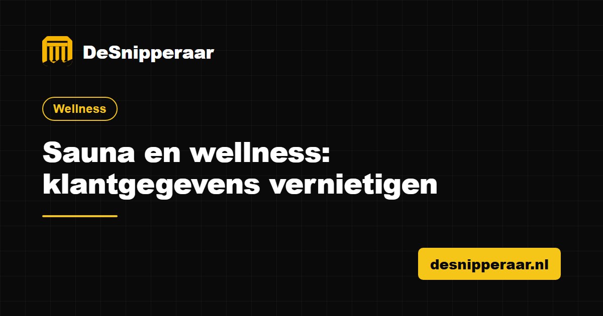 Klantkaarten en intakeformulieren van een sauna en wellnesscentrum klaar voor vertrouwelijke vernietiging
