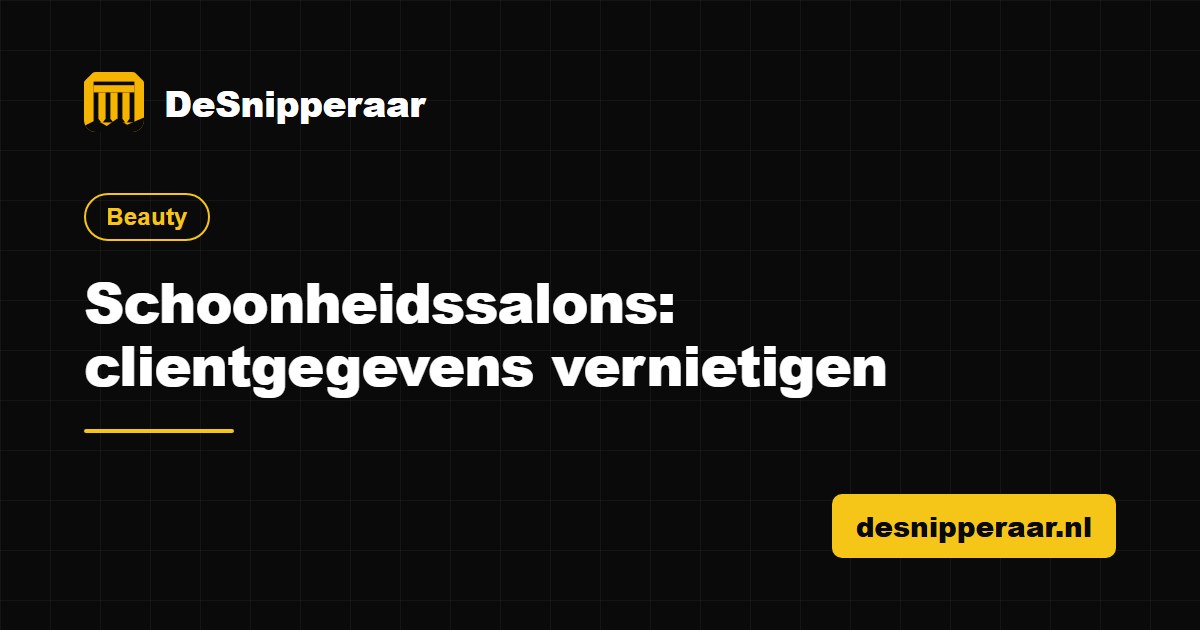Clientkaarten met huid- en allergiegegevens van een schoonheidssalon klaar voor vertrouwelijke vernietiging