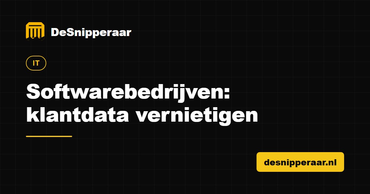 Klantdata, contracten en oude datadragers van een softwarebedrijf klaar voor vertrouwelijke vernietiging