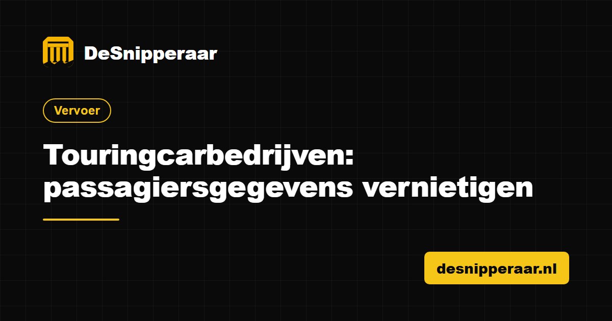 Deelnemerslijsten en boekingen van een touringcarbedrijf klaar voor vertrouwelijke vernietiging