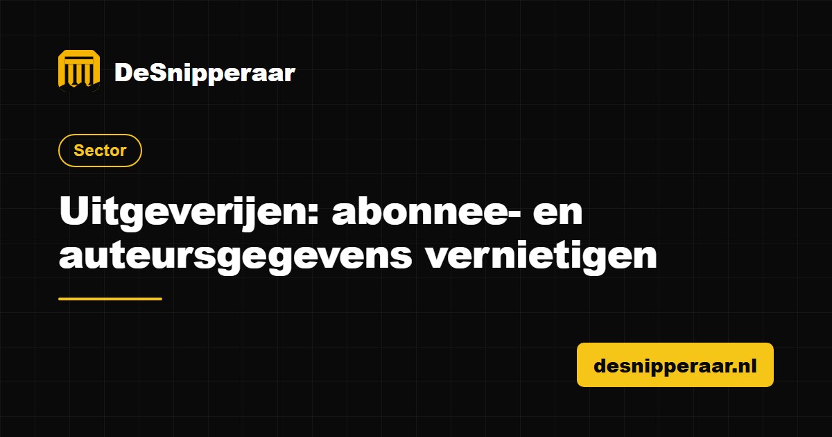Abonneebestanden en auteurscontracten van een uitgeverij klaar voor vertrouwelijke vernietiging