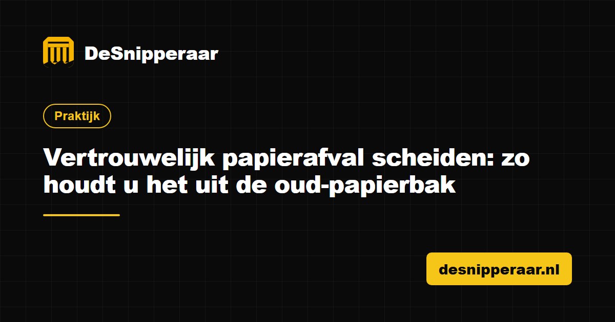 Vertrouwelijk papierafval scheiden in een gesloten bak naast de gewone papierbak