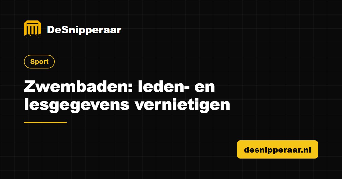 Leden- en lesgegevens van een zwembad klaar voor vertrouwelijke vernietiging